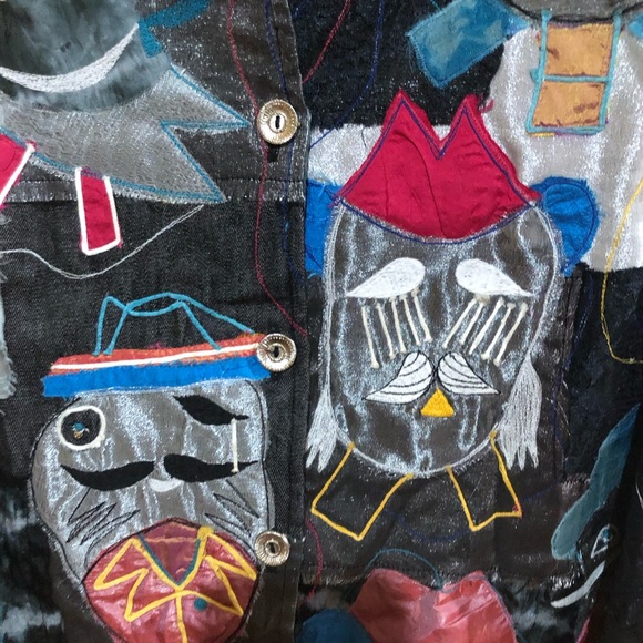 Sandy Starkman Jacket Womens Med Art to Wear Silk Rayon 80's 90's Y2K - Picture 14 of 16